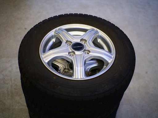 145/80R13 VRX2 スタッドレスタイヤ　バルミナホイール　4本セット 336)145/80R13 BRIDGESTONE BLIZZAK VRX 145/80R13 VRX2 スタッドレス