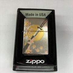 未使用 ZIPPO ジッポ ライター 刀 桜 月 和風 和柄 N...