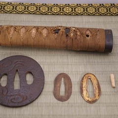 日本刀 拵え 鍔 はばき 柄 鞘 刀装具 外装 時代物 9