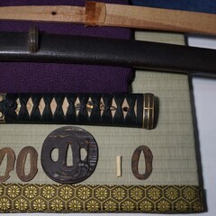日本刀 拵え 鍔 はばき 柄 鞘 刀装具 外装 時代物 5