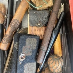 在銘含む 時代物 根付 帯留 印材 鏡蓋 色々