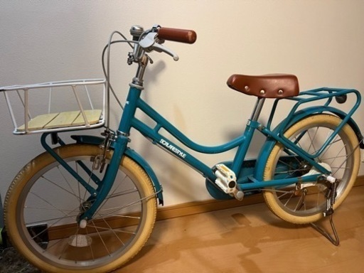 子供自転車　ブルー　18インチ　初めての自転車（付属でコマあります)