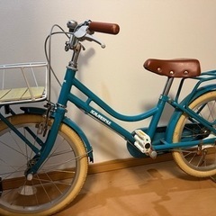 子供自転車　ブルー　18インチ　初めての自転車（付属でコマあります)