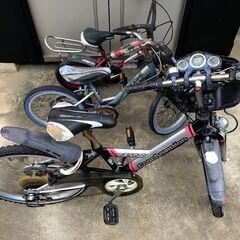 子供用自転車3台さしあげます。　メンテナンスが必要です。