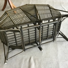 展示品　コイズミ　籐(ラタン)のラブチェア
