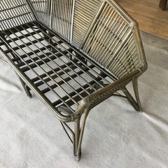 展示品　コイズミ　籐(ラタン)のラブチェア