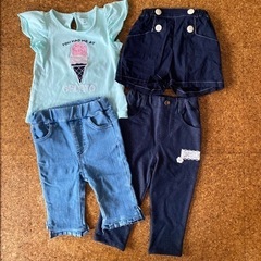 【4枚まとめてお譲り】子供服 Tシャツ ショートパンツ ジーンズ