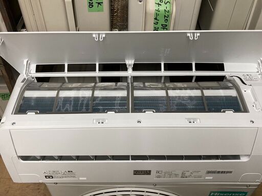 K04354　2021年製　ハイセンス　中古エアコン　主に10畳用　冷房能力　2.8KW ／ 暖房能力　3.6KW