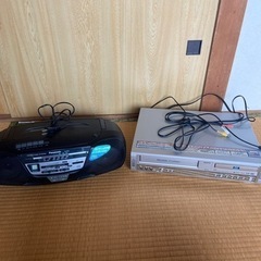 2台セット CDラジカセ コンポ DVDプレイヤー CD VHS...
