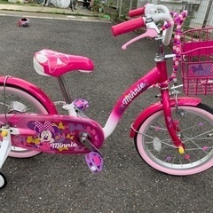 【美品】子ども　幼児　自転車　16インチ　ミニーマウス　
