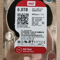 6TB WD60EFRX HDD WD Red