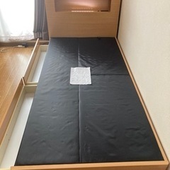 組み立て式シングルベッド 棚付き(宮付き)/収納付き フェスタ(BCX-045)