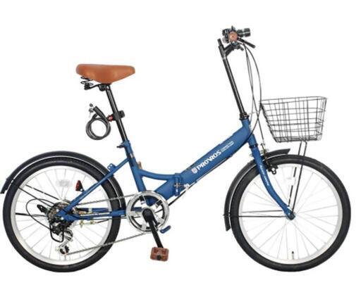 【美品】【ほぼ新品】折りたたみ自転車 マットネイビー