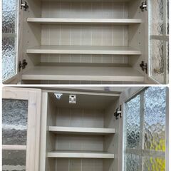 NITORI ニトリ 3面レンジボード フレンチカントリー風 食器棚 収納 No.3426● ※現金、クレジット、ぺイペイ、スマホ決済対応※