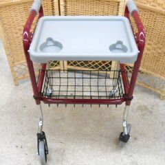 あずきウォーカー 歩行器 最大使用者体重80kg カゴつき カップホルダー