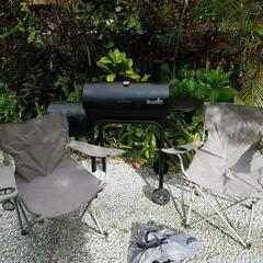 US.BBQグリルスモーカー チェア2脚セット