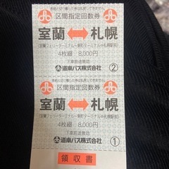 札幌室蘭往復チケット