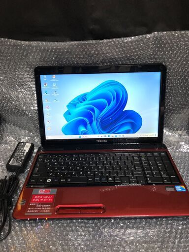東芝 Dynabook PT350/36AR (PT35036ASFR) モデナレッド・Core i5-2.53GHz(2コア/4スレッド)搭載 / HDDは500GB / メモリーは4GB(最大8GB) / Win11＆ Office2010インストール済 / 大画面15.6インチWXGA (1366x768)省電力HD TFTカラーClearSuperViewLED液晶搭載/ DVDスーパーマルチドライブ搭載 / ギガビット有線LAN＆無線LAN / 中古美品