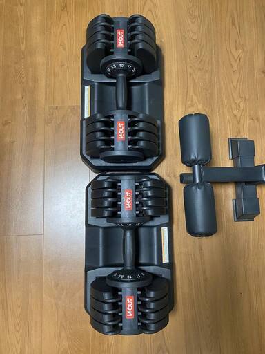 【セット】STEADY トレーニングベンチ+Wout ダンベル32kg 可変式