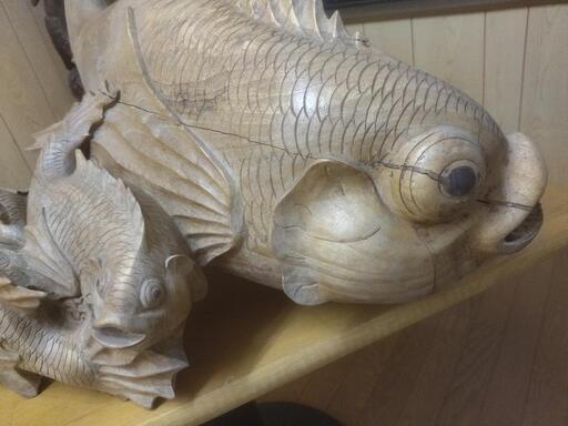 木彫りの魚