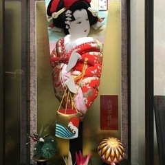 【あげます】羽子板　ガラスケース　正月　飾り　Japanese ...