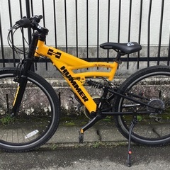 ＜動作・美品＞HUMMER ハマー・マウンテンバイク・26インチ Wサスペンション・Vブレーキ ○シマノ変速3×6段シフト・新品部品交換多数で超お得！お掃除済でピカピカです♪