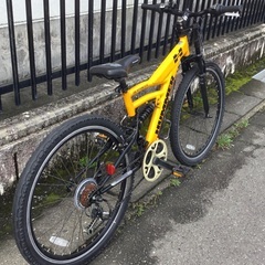 ＜動作・美品＞HUMMER ハマー・マウンテンバイク・26インチ Wサスペンション・Vブレーキ ○シマノ変速3×6段シフト・新品部品交換多数で超お得！お掃除済でピカピカです♪