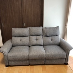電動 リクライニングソファ3人掛け