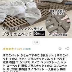 【中古】シングルベッド用パレットとフロアマット
