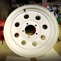 白龍・ジムニー専用 ホワイト/スチールホイール(4本set)★6J×16インチ -20/PCD:139.7/5H 