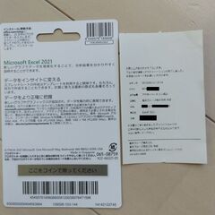 新品、未使用 Microsoft Excel 2021 パッケージ版(カード)