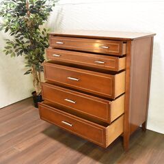 【ヤ取終了2/16】≪yt760ジ≫ 米軍家具 E.H.SHELDON/シェルドン 5段チェスト 1972年 USA/アメリカンヴィンテージ/1970年代 引き出し 50706-06