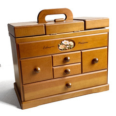 裁縫箱 ソーイングボックス　収納箱　木製