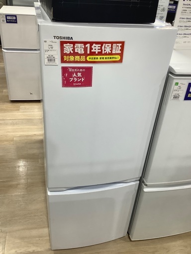 2ドア冷蔵庫 TOSHIBA GR-T15BS 153L 2021年製　入荷致しました！