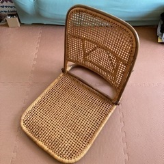 天然素材の座椅子　竹製