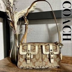 coach シグネチャーキャンバス　ミニショルダーバッグ　ハンド...