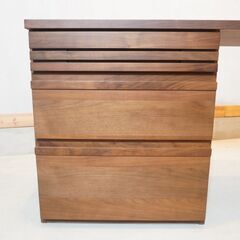 IDC大塚家具 取扱いMORITA(モリタインテリア)の REALTA(レルタ) ウォールナット材 デスク。天板とサイドボードの自由な組み合わせが可能なユニット両袖デスク。リビングボードとしても♪DG229