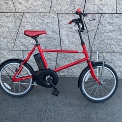 【ネット決済】赤い電動自転車 ✧✫美品✫✧