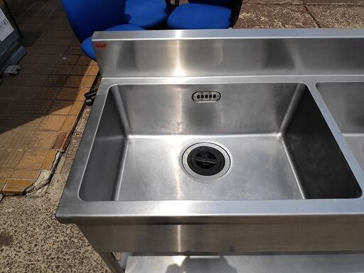 マルゼン ステンレス2槽流し台 シンク『中古良品』複数入荷！幅1500