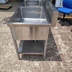 マルゼン　ステンレス２槽流し台　シンク『中古良品』複数入荷！幅1500　高さ780+バックガード150　奥行600 マルゼン ステンレス2槽流し台 シンク『中古良品』複数入荷！幅1500