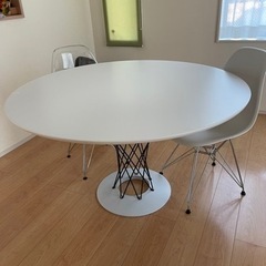 丸テーブル+椅子2脚セット