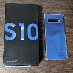 Galaxy S10 Prism Blue SIMフリー 本体のみ ギャラクシー ☆左下隅 
