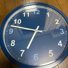 青　掛け時計　ブルー