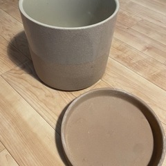 受け皿付き陶器鉢　エドラ23C