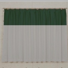 カーテン　ツートン　緑×グレー　サイズ:幅100×丈178cm［...