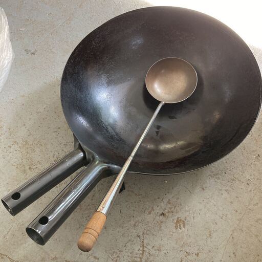 カンダ KANKUMA 片手 中華鍋 39cm 2個 お玉 セット 片手鍋 業務用