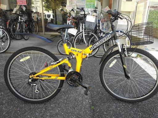 売り切れました【中古自転車】マウンテンバイク 赤 26 六段変速