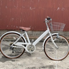 【ネット決済】子供自転車　22インチ　白　SHIMANO