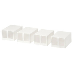 IKEA SKUBB スクッブーシューズボックス　ホワイト×4個...