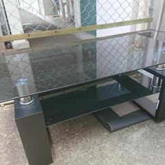ガラステーブル リビングにセンターテーブル ローテーブル ブラック